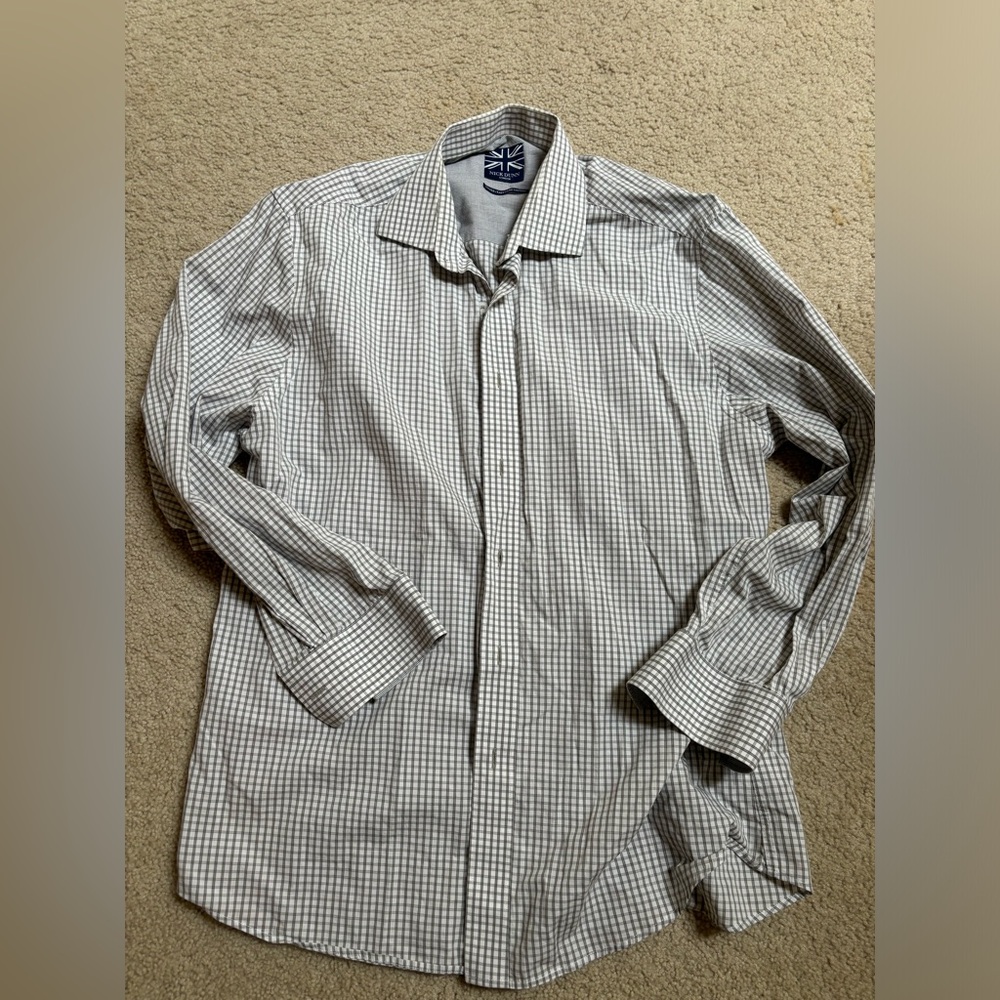 Nick Dunn London long sleeved button down - 16-16.5 32-33